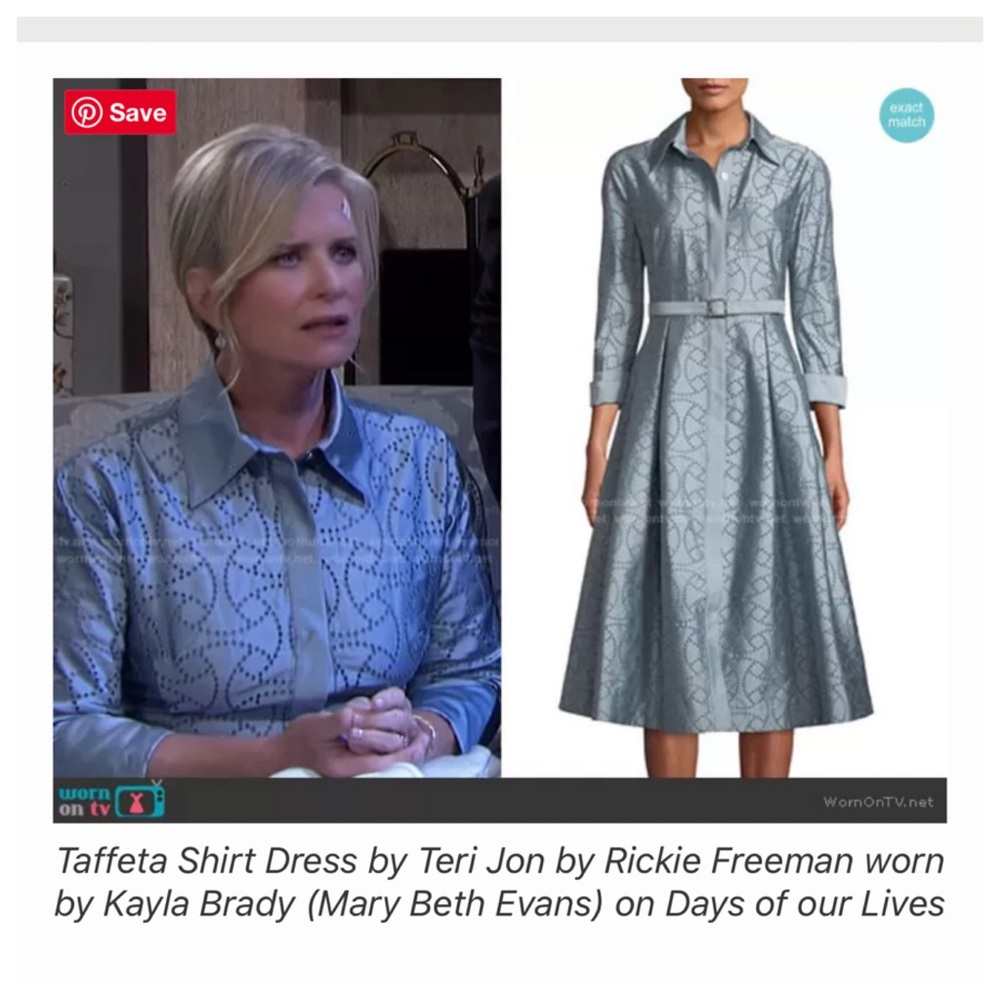 New! Taffeta Shirt Dress by Teri Jon by Rickie
Freeman - Picture 2 of 10